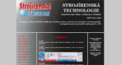 Desktop Screenshot of casopis.strojirenskatechnologie.cz